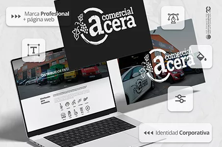 Trabajo de Diseño Comercial Acera: Identidad corporativa, marca profesional, diseño web