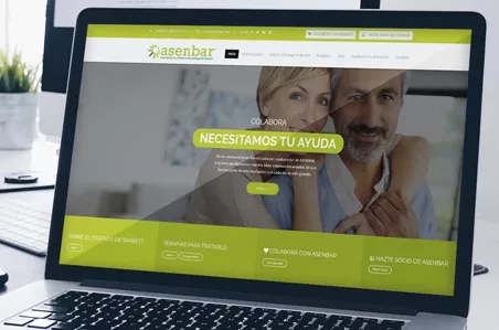 Desarrollo Web para Asenbar:  Asociación española de enfermos de esófago de Barrett