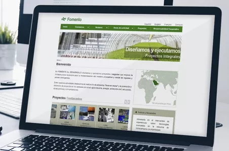 Desarrollo Web Fomento al desarrollo : Empresa experta en promoción comercial en paises emergentes. 