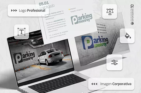 Desarrollo Imagen corporativa Parking Monroy: Identidad corporativa, marca profesional