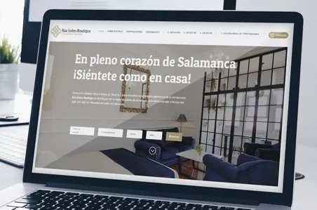 Página Web para Rua Suite Boutique: Empresa dedicada al alquiler vacacional en Salamanca.
